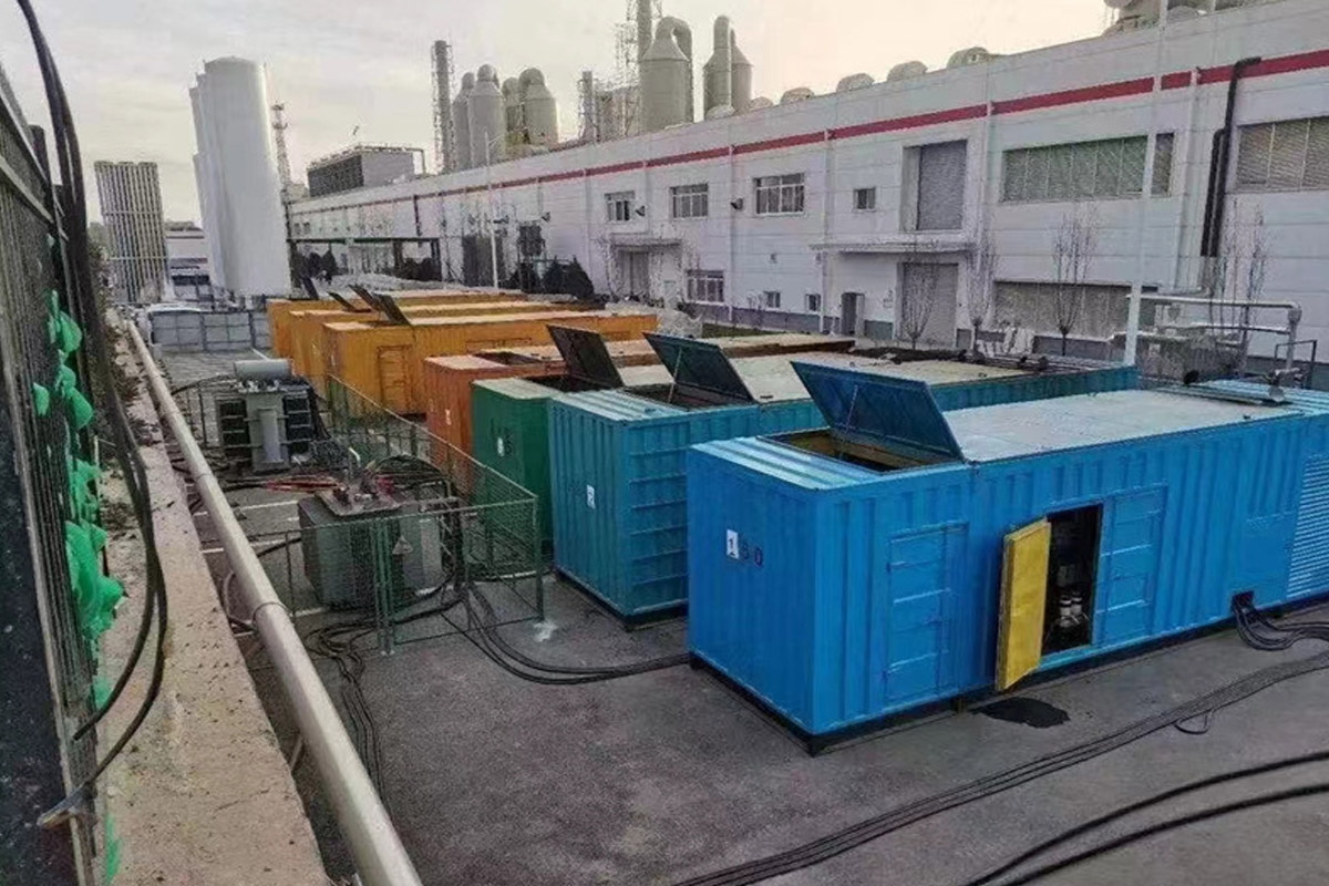 古浪发电机租赁施工现场